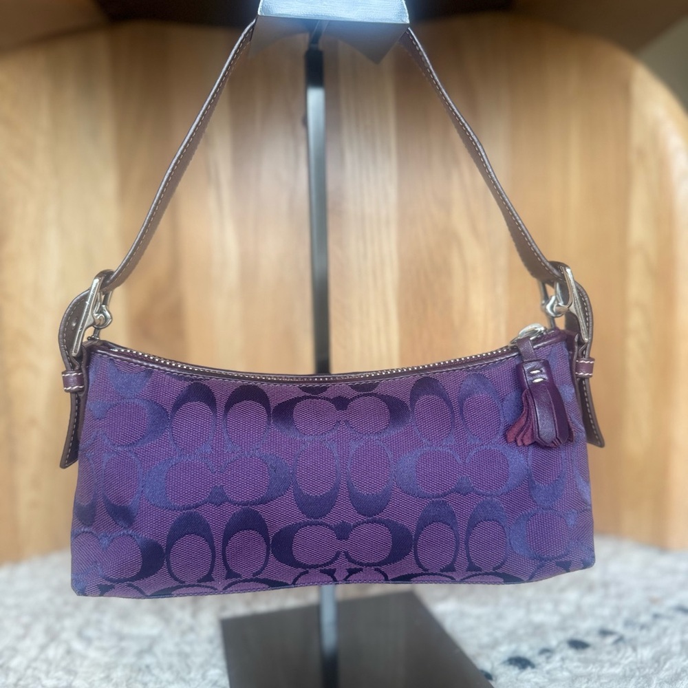 Rare Coach Vintage Y2K 2004 East West Purple/Plum Bag💜 - Picture 10 of 13